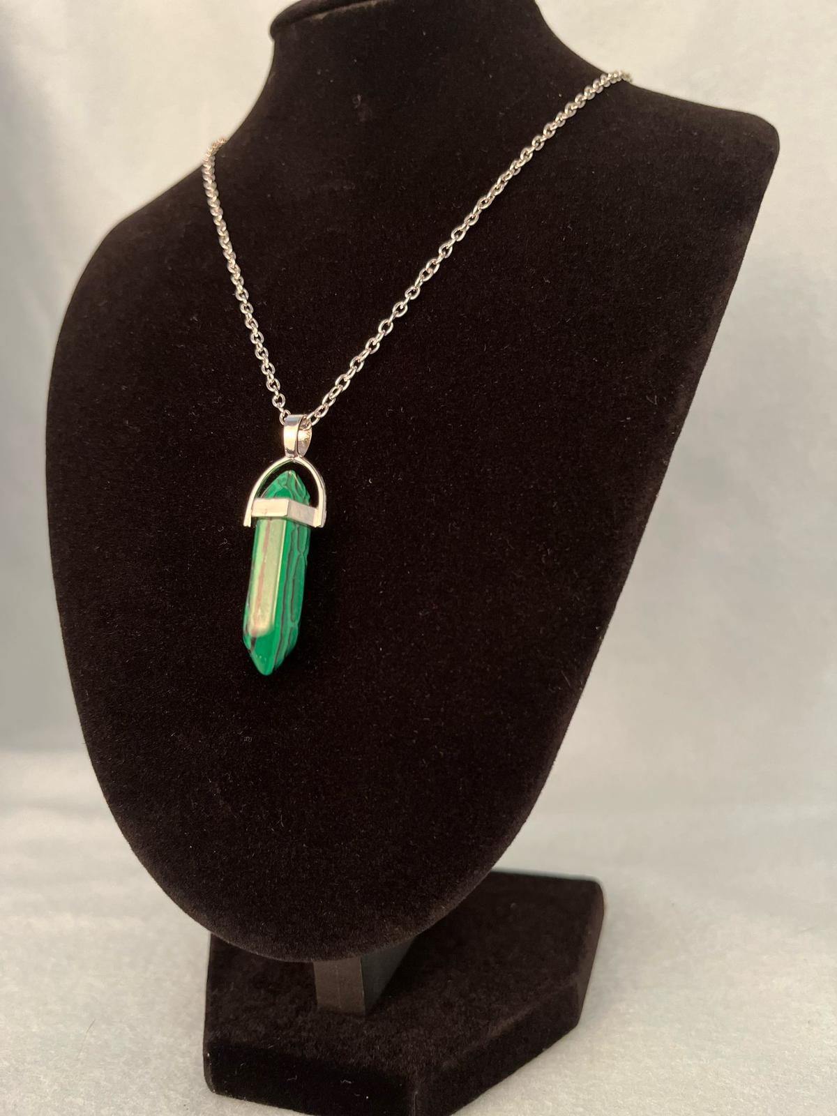 Kette Hexagon Malachite