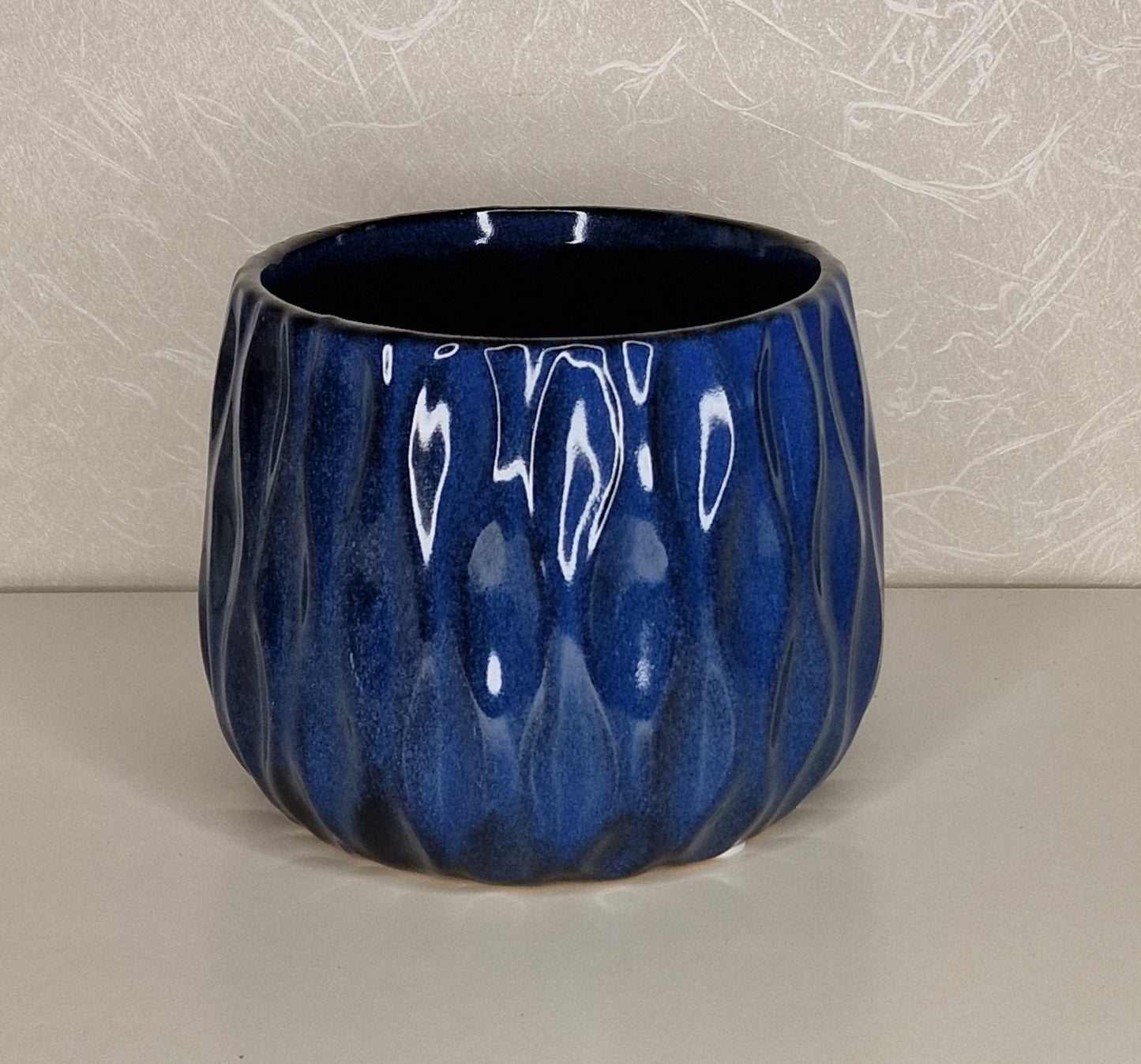 Keramiktopf Blau 12cm